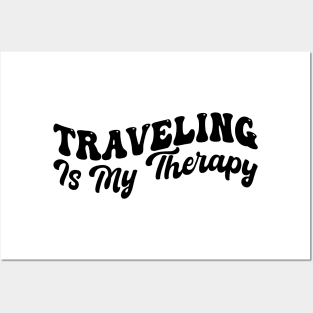 Traveling Is My Therapy Posters and Art